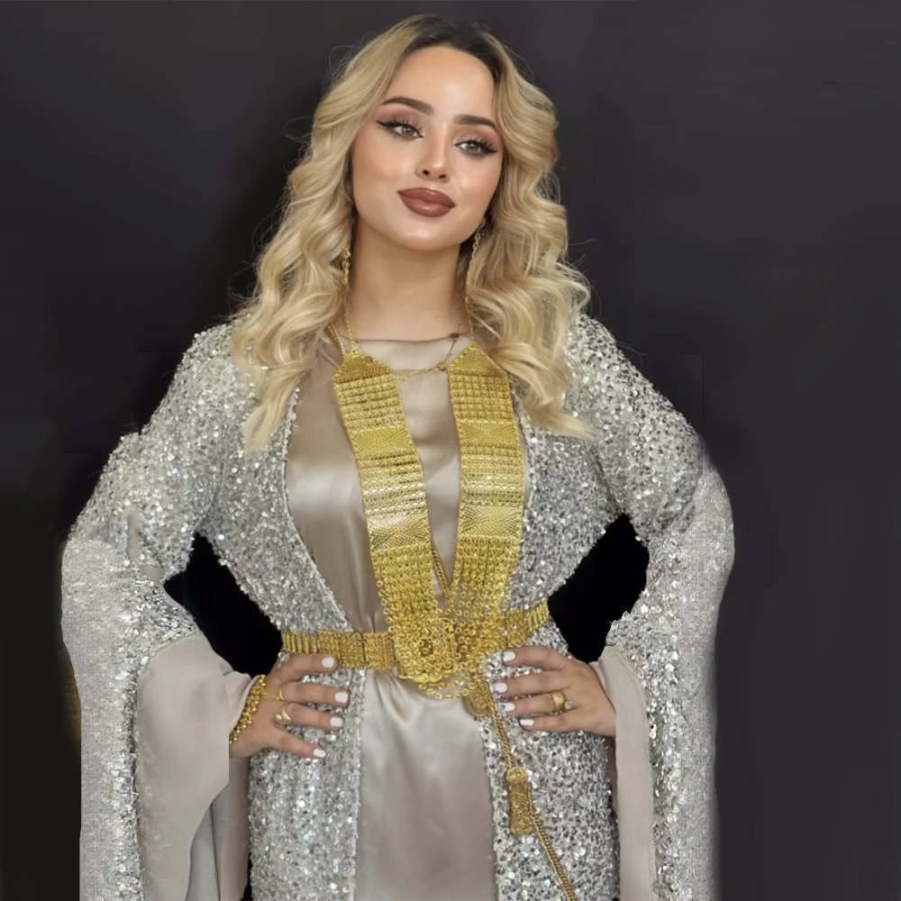 

1 шт., многослойное длинное ожерелье, Ближневосточное арабское модное женское ожерелье, аксессуары для свадебной вечеринки, женская одежда