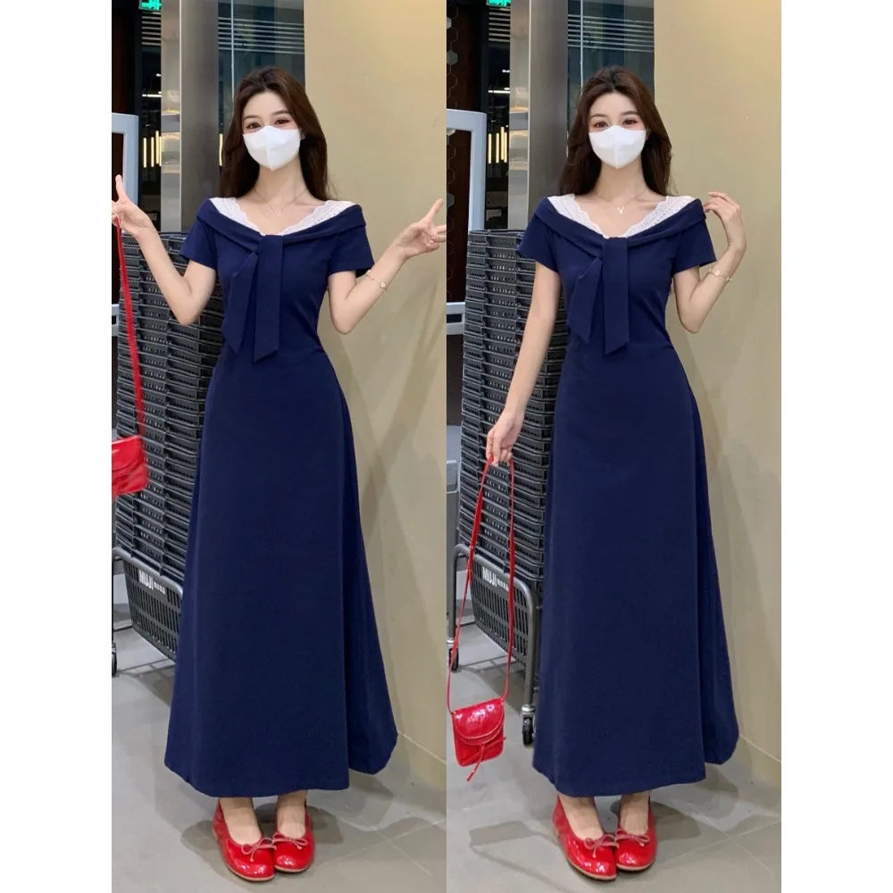 

Elegant Vintage short sleeve fairycore Chic Slim Dresses Evening High Street Plus Size women clothing