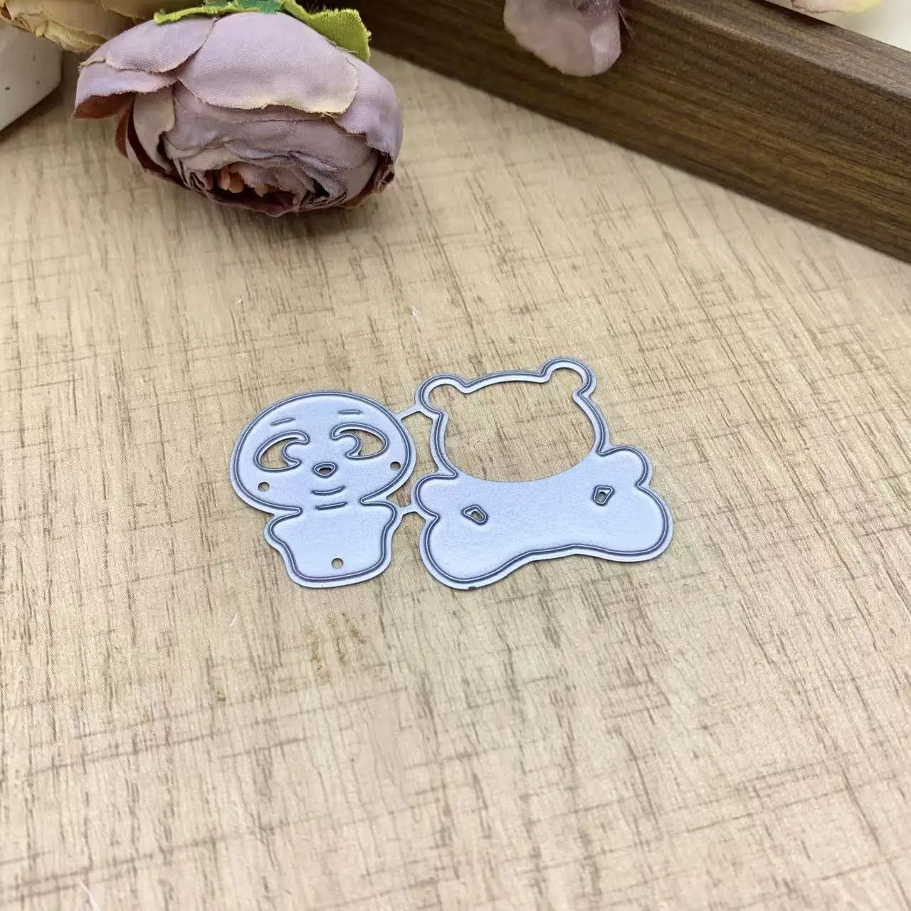 Cartoon Panda Split Shape Metal Cutting Dies DIY Scrapbook Card Making Etched Die Paper Craft Embossing Template