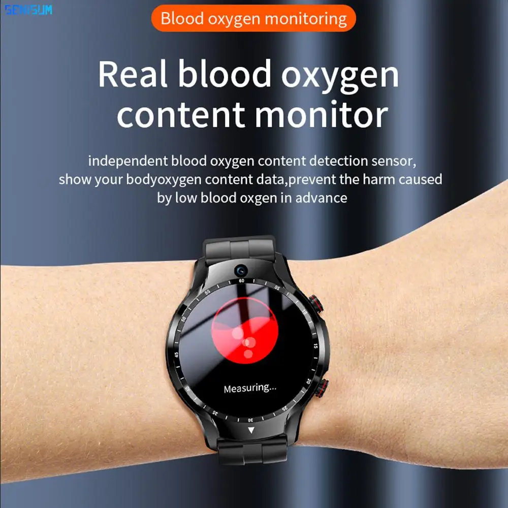 1.6 inch Screen Android Health Watch 4G Netcom Dual CPU Wifi GPS Large Battery Dual Cameras 4GB RAM 128GB ROM Phone Smartwatch