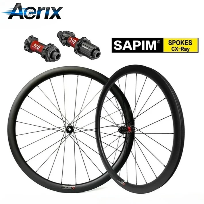 T1000 UD Carbon Wheelset 700c Gravel Road Tubeless 30-60mm Rim Height 28mm Width DT350/240s/180s Hub Sapim CX-Ray Spokes 24H
