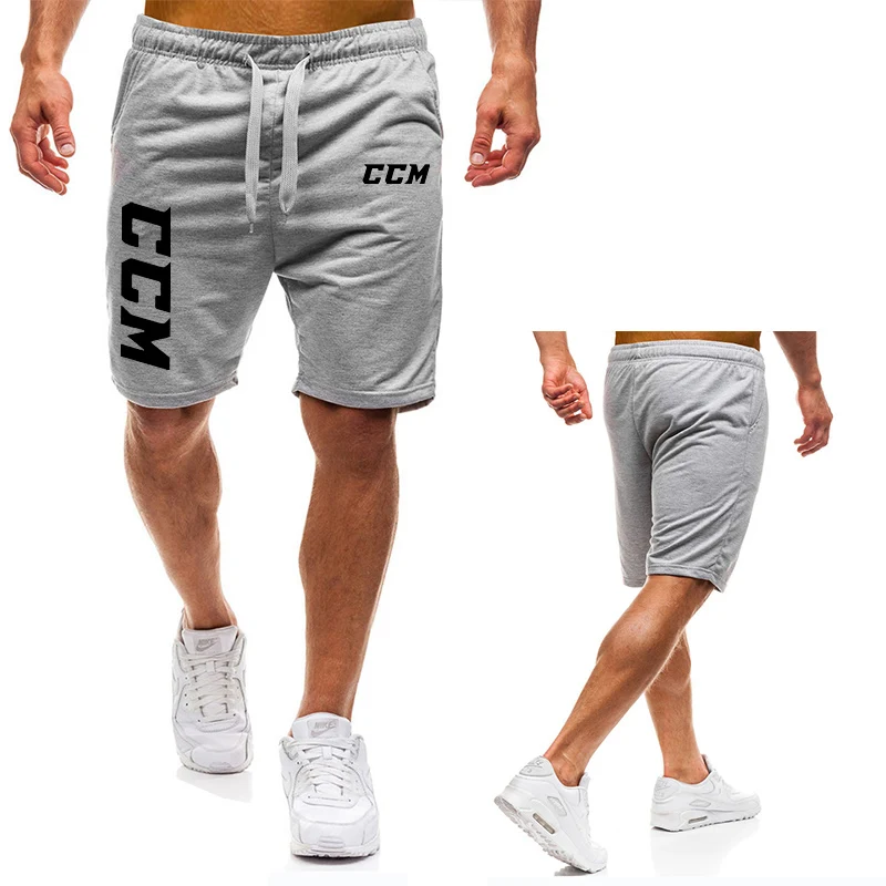 Men Thin Sports Running Shorts,Summer Jogging Workout Short Pants,Drawstring With Pockets,CCM printing Man Casual Shorts