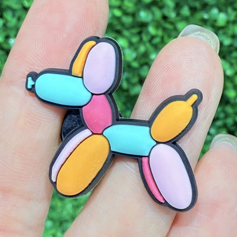 12 قطعة بالون الكلب الكرتون إبزيم حذاء اكسسوارات الأحذية البلاستيكية سحر قباقيب دبابيس ديكور الاطفال امرأة حفلة هدية #6