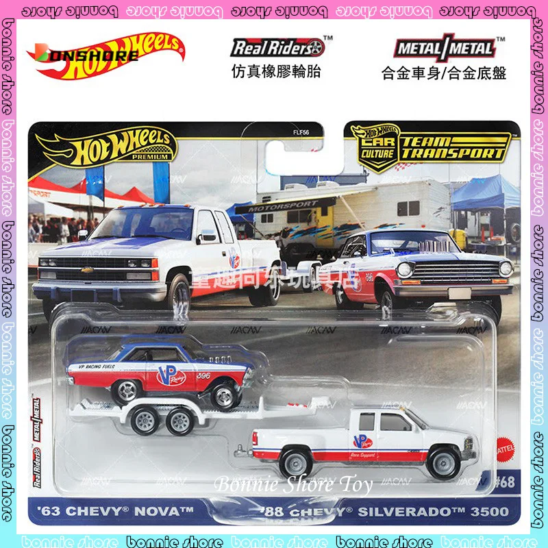 Hot Wheels Car Culture Premium 2024 Team Transport Series Car Model Original Alloy 1/6 Chevrolet Fleet Car Boy Collection Gift