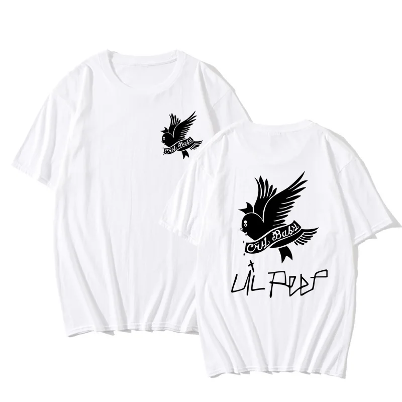 Lil Peep Hip-hop Singer Print Cotton T-Shirts Men Women Streetwear Short Sleeve T Shirt Oversized Harajuku Tees Top Man Clothing