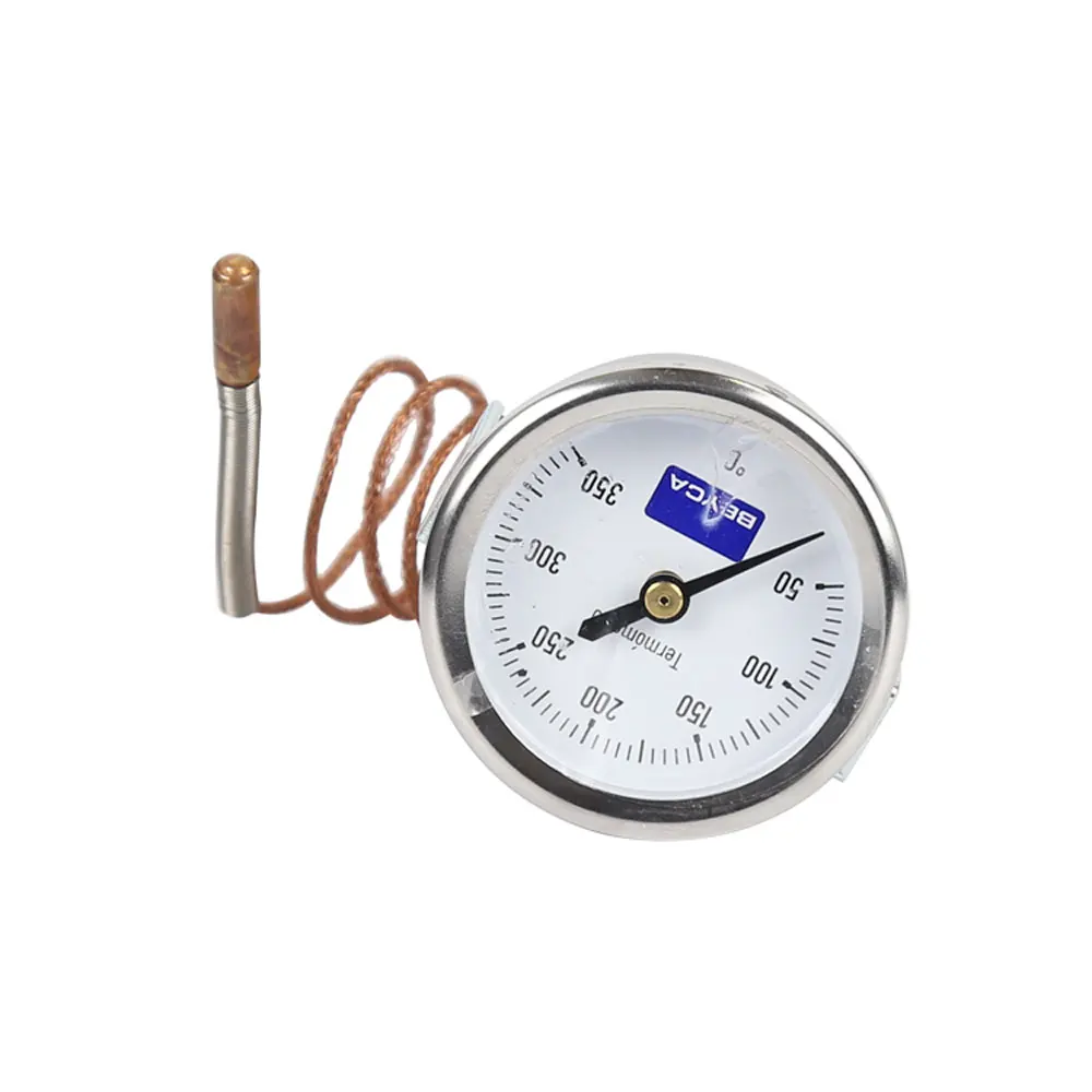 50-350 Degrees Celsius Round Capillary Glass Thermometer with 1 Meter Sensor for Dryer Packaging 122-176.7 Fahrenheit