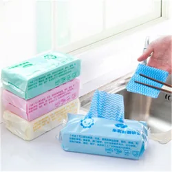 80pcs/pack Removable Dish Washing Cloth Kitchen Towels Dishcloth Non-woven Fabric Household Cleaning Cloth Disposable Wipes