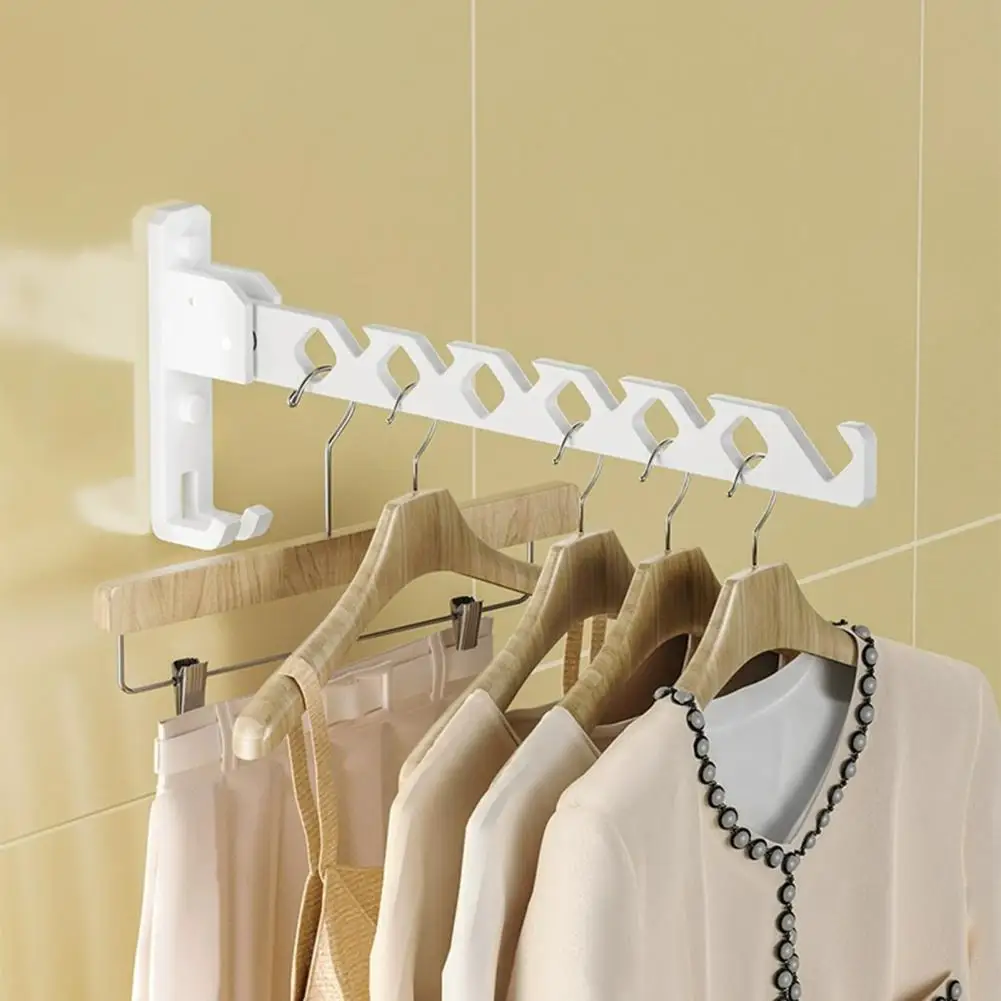 

Anti-slip Hanger Holder Easy Installation Hanger Holder Modern Windproof Foldable Clothes Hanger Rack Heavy Duty Wall for Indoor