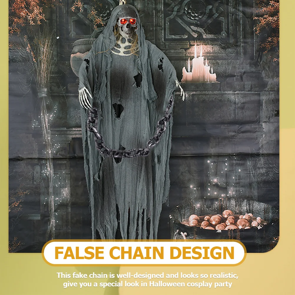 Halloween Window Decor Simulation Big Iron Chain Cosplay Fake The Costume Plastic Links Prop Man