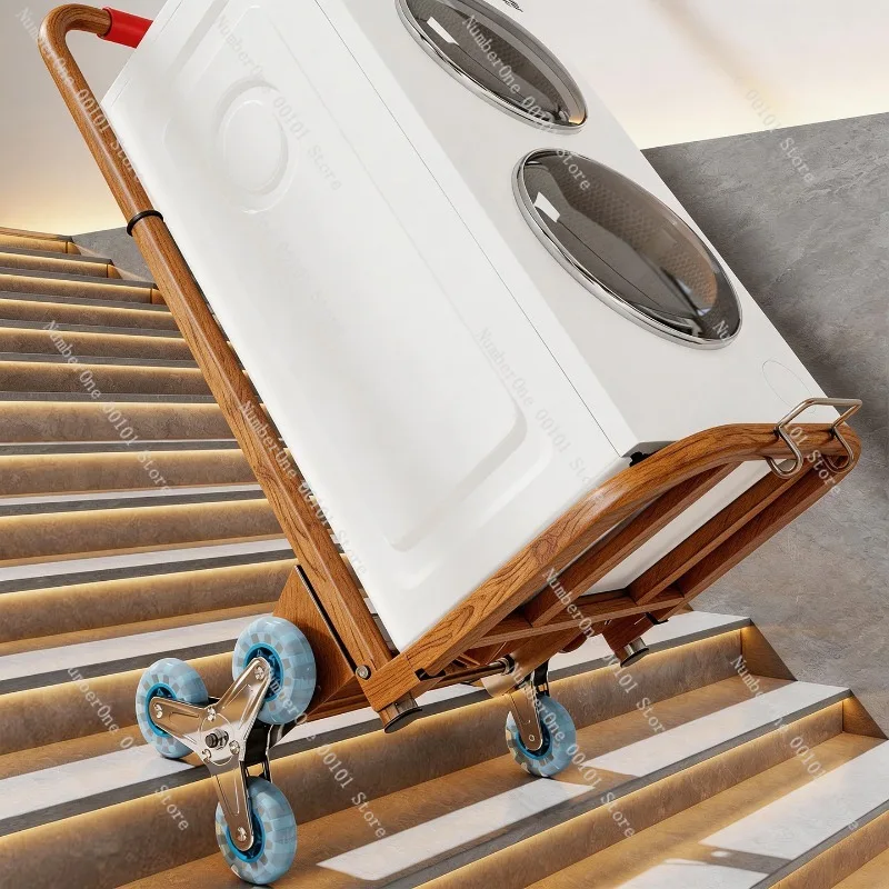 Household portable trolley | Foldable express truck, large-capacity stair climbing trolley