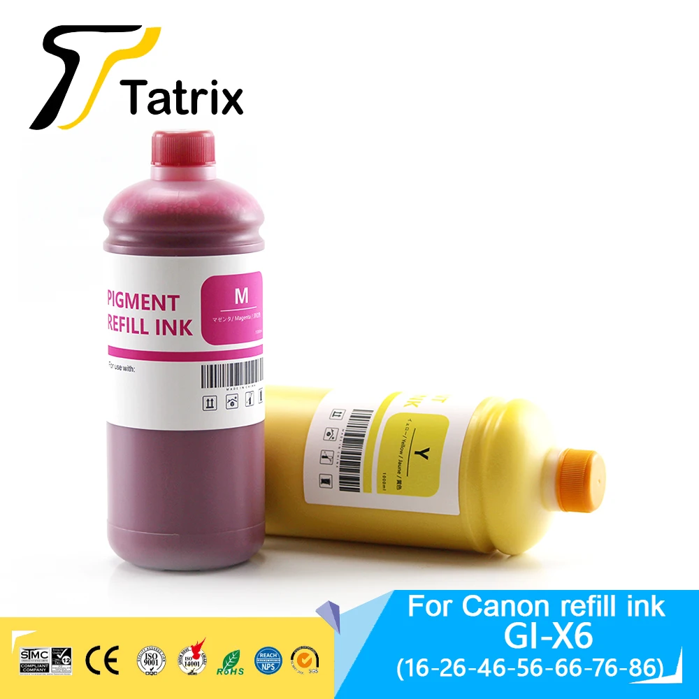 1000ML/Bottle GI16 GI26 GI46 GI56 GI66 GI76 Compatible Refill Ink for Canon MAXIFY GX6040 GX7040 GX5050/GX6050 Printer