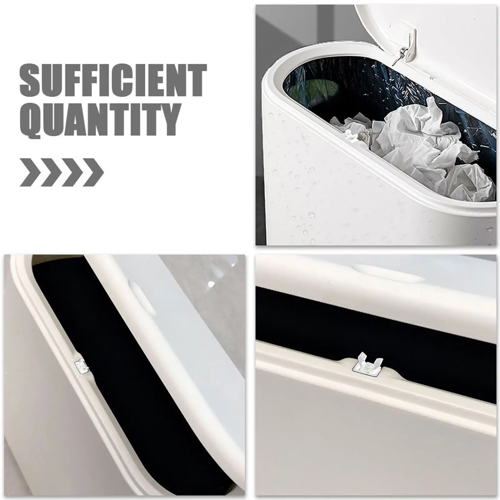 10Pcs Plastic Garbage Can Push-Button Buckle Trash Can Press Buckle Replacement for Office Hotel Student Apartment Utility Room