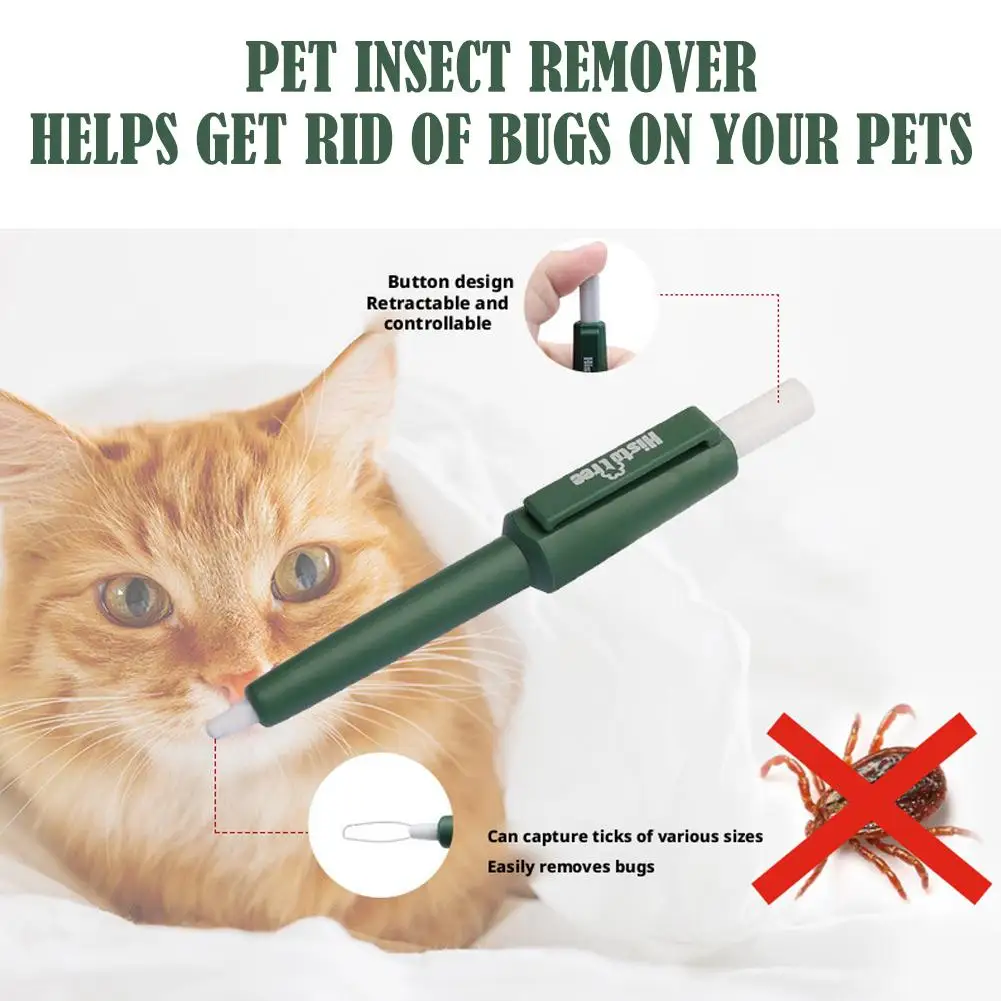 1 Pc Pet Tick Remover Tool Durable Family Pet Flea Control Waterproof Portable Rustproof Tick Removal Pen For Cat Dog And Humans - view 3