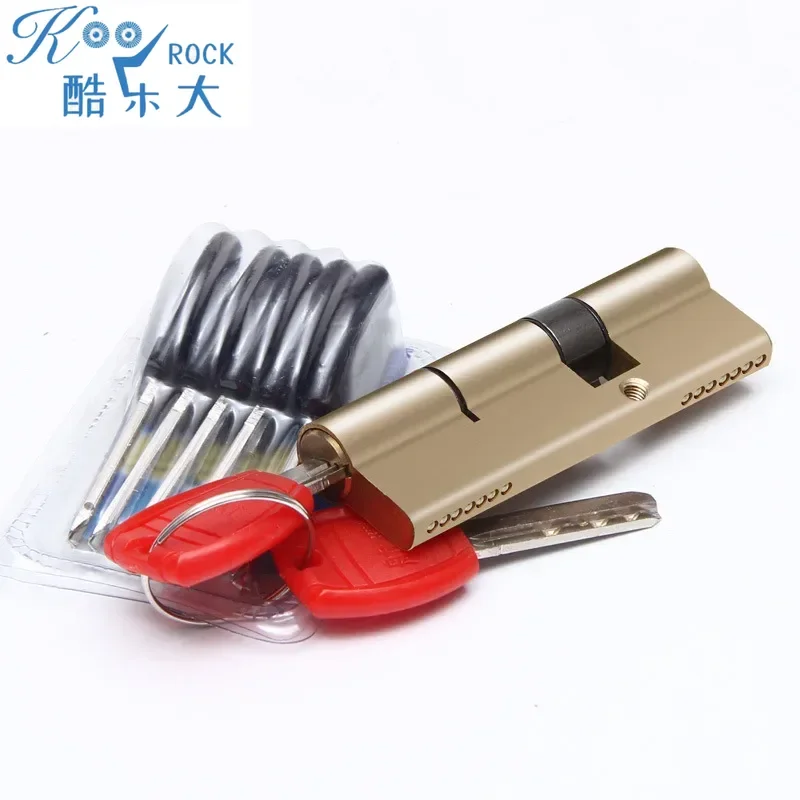 Double-Sided Brass Lock Cylinder-Grade AB Security Deadbolt, Anti-Theft/Indoor Doors,Pure Copper Pin Tumbler Mechanism