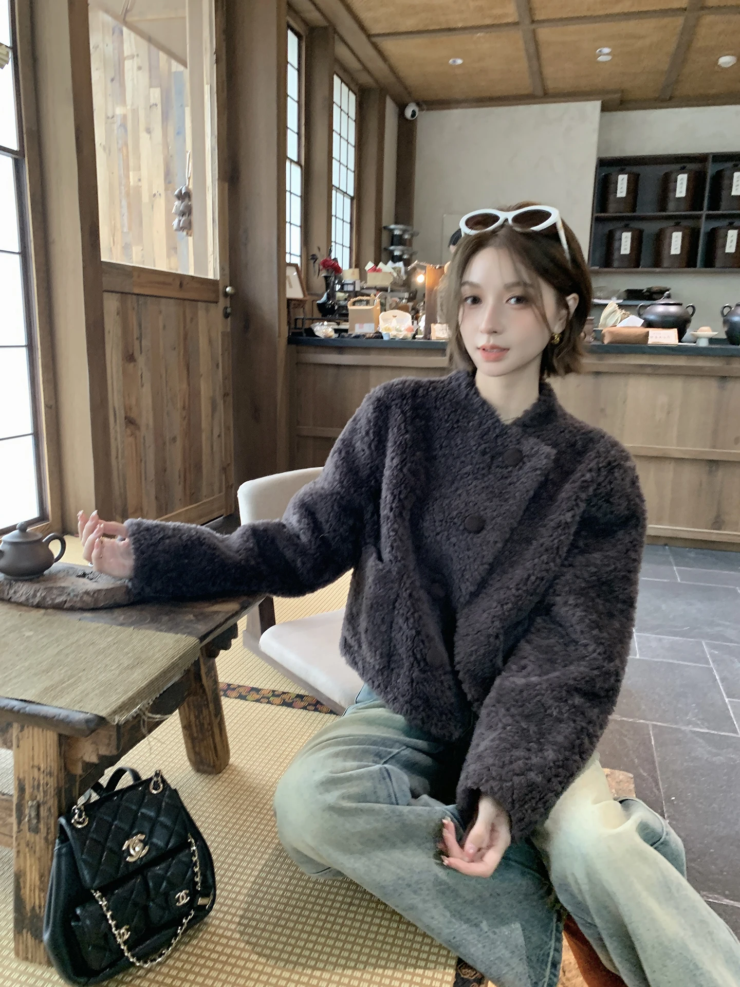 

Женская шуба из овечьего меха, осень-зима 2022, новое удобное утягивающее шерстяное пальто из шерсти Ba для банкета и улицы...