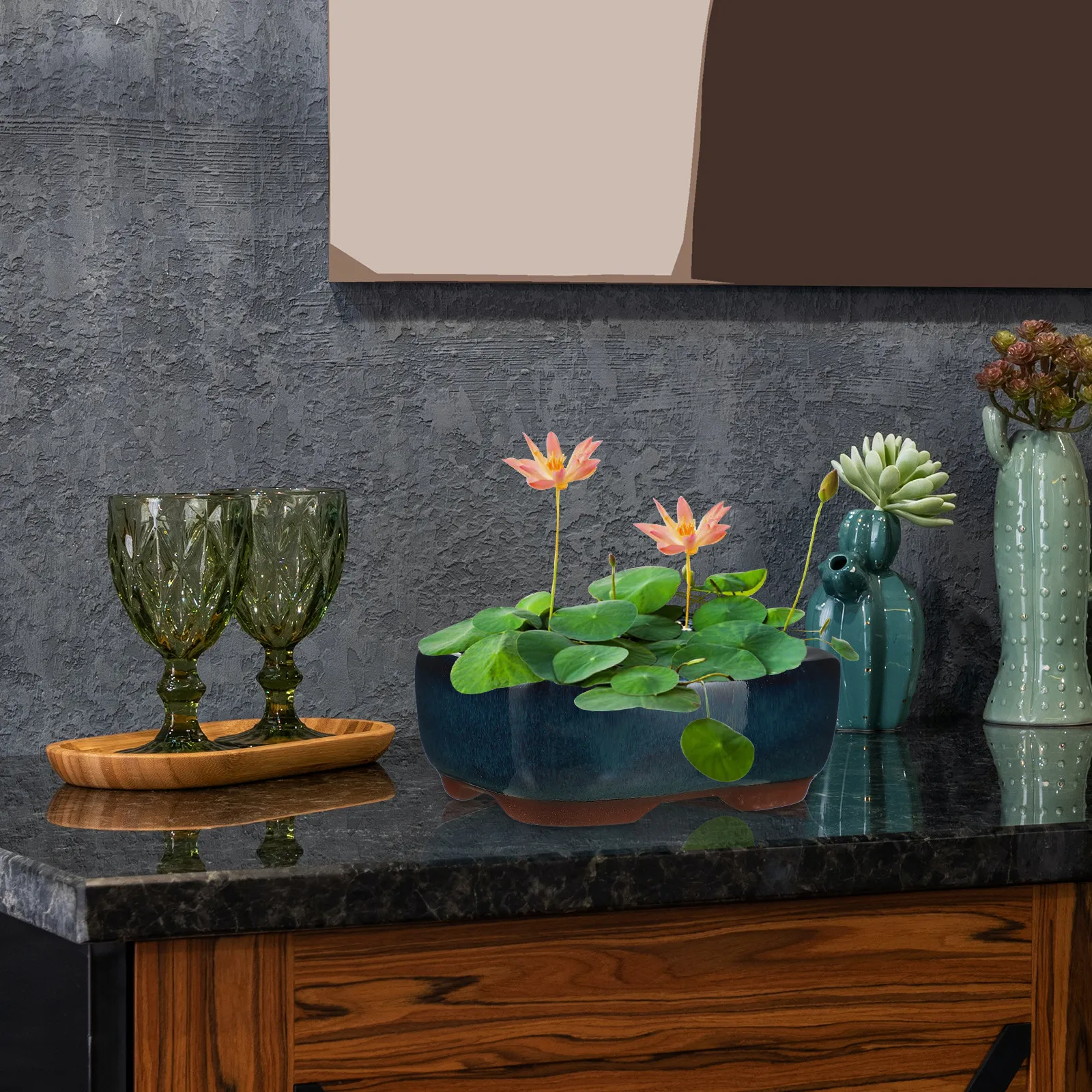 

2 шт. керамических цветочных горшков, модные простые кашпо для суккулентов, декоративные контейнеры для цветов для дома, балкона, сада