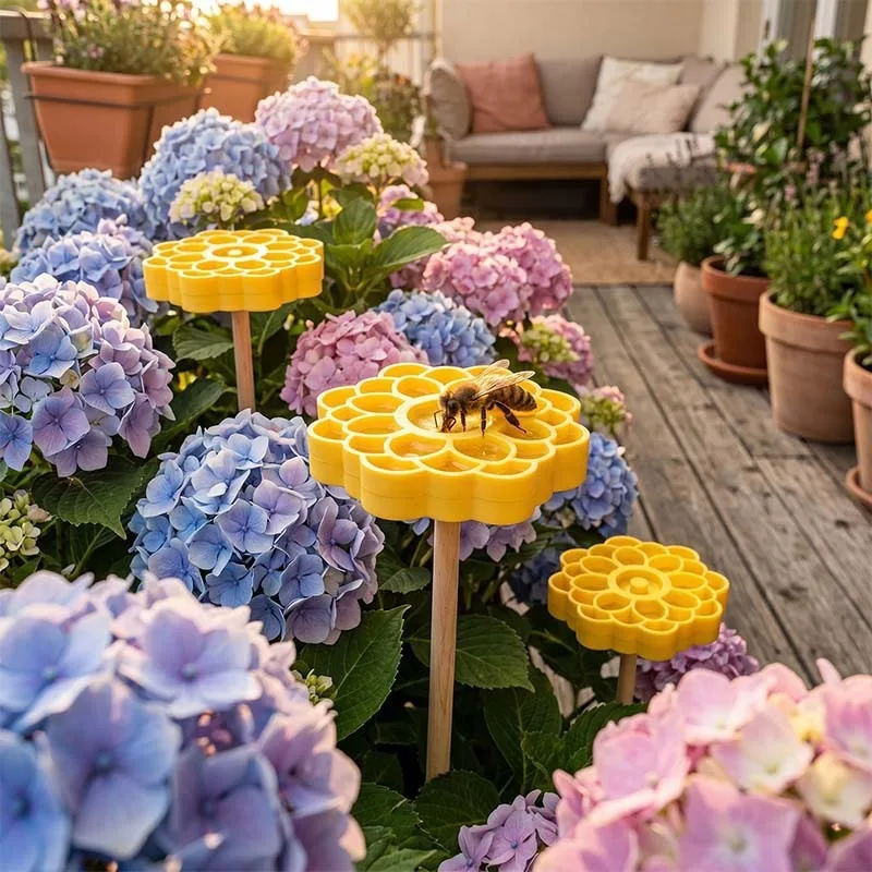 3D Printed Honeycomb Insect Water Station Outdoor Garden Pollinator Drinker Safe Self-service Water Feeder for Honey Bees