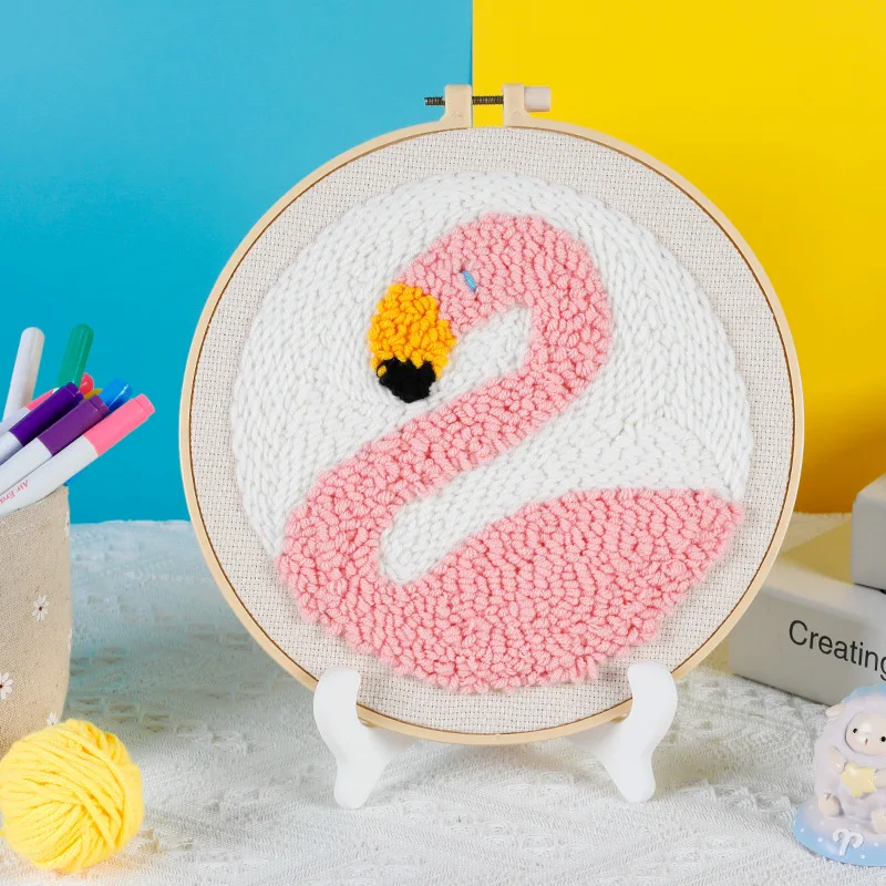 Koala Punch Needle Kit - 2 Piece Beginner Embroidery Set With Tools & Instructions