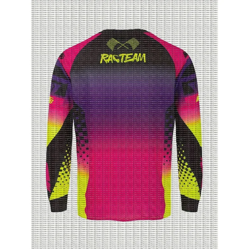 Gradient Fluorescent Color Downhill Cycling Long Sleeved Breathable Mountain Speed Dry Off-road Motorcycle Racing Suit
