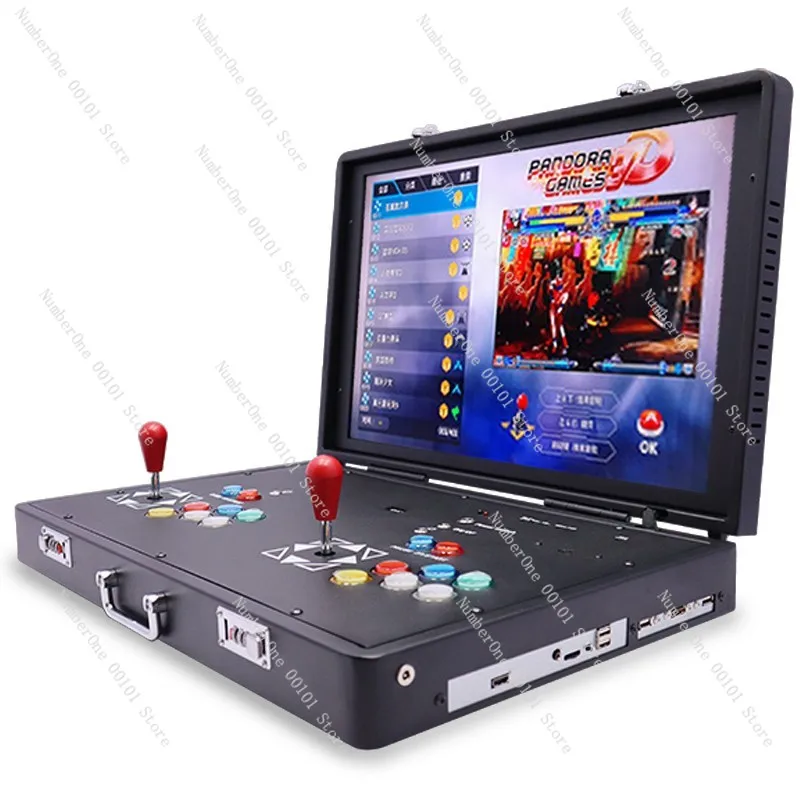 

4-Inch nostalgic arcade game machine, double folding portable