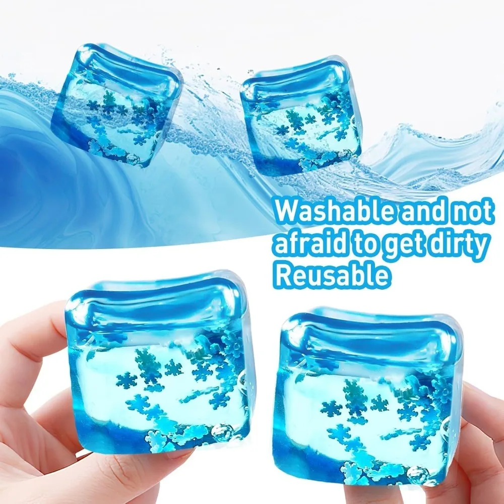 Snowflake Sensory Stress Ball, Soft Squeeze Toy for Anxiety Relief & Quiet Focus - Durable & Reusable