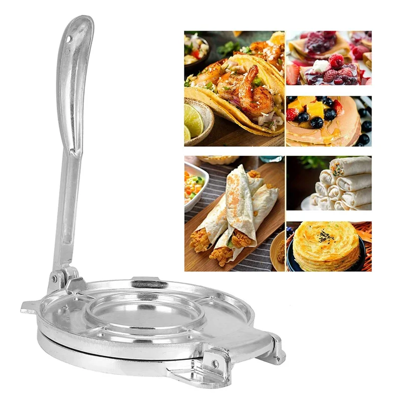 M11K-Tortilla Press Maker,Aluminum Alloy Construction, Foldable DIY Tool For Quesadilla Roti Making