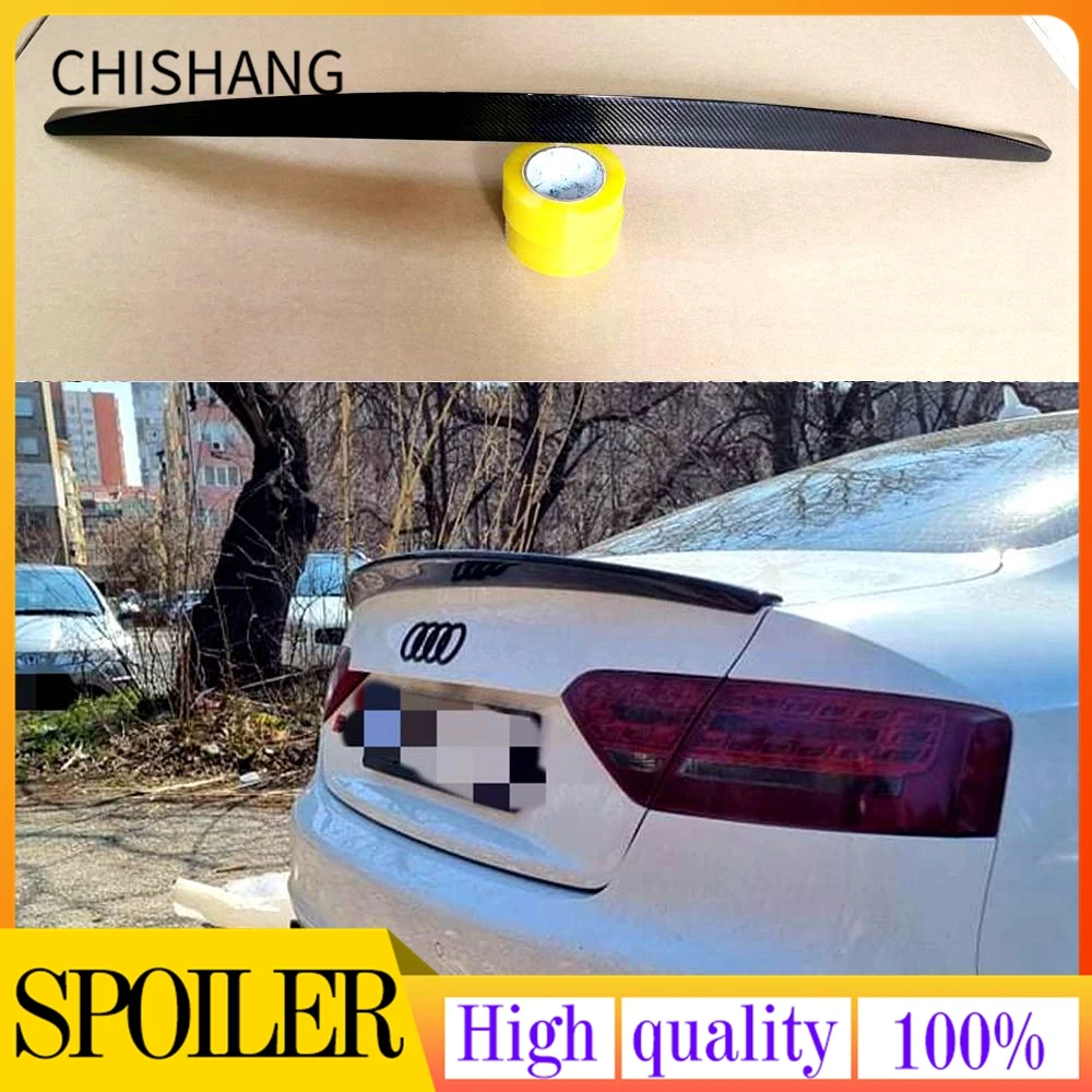 

Carbon Fiber Spoiler For AUDI A5 S5 RS5 B8 2008 2009 2010 2015 Sportback Coupe Wing Lip Spoilers High Quality HK Car Accessories