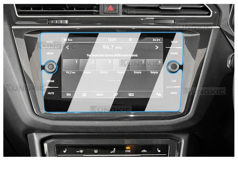 Für Volkswagen Tiguan 2019 2020 2021 2022 2023 2024 Gehärteter Glas-Displayschutz HD Klar 8 Zoll GPS-Navigationsfolie Aufkleber – Detail 9