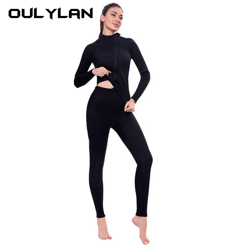 

1.5mm Men's Split Diving Clothes Long Sleeve Snorkeling Surf Free-diving Wetsuit Black Jacket Pants Keep Warm Neoprene Swimwear