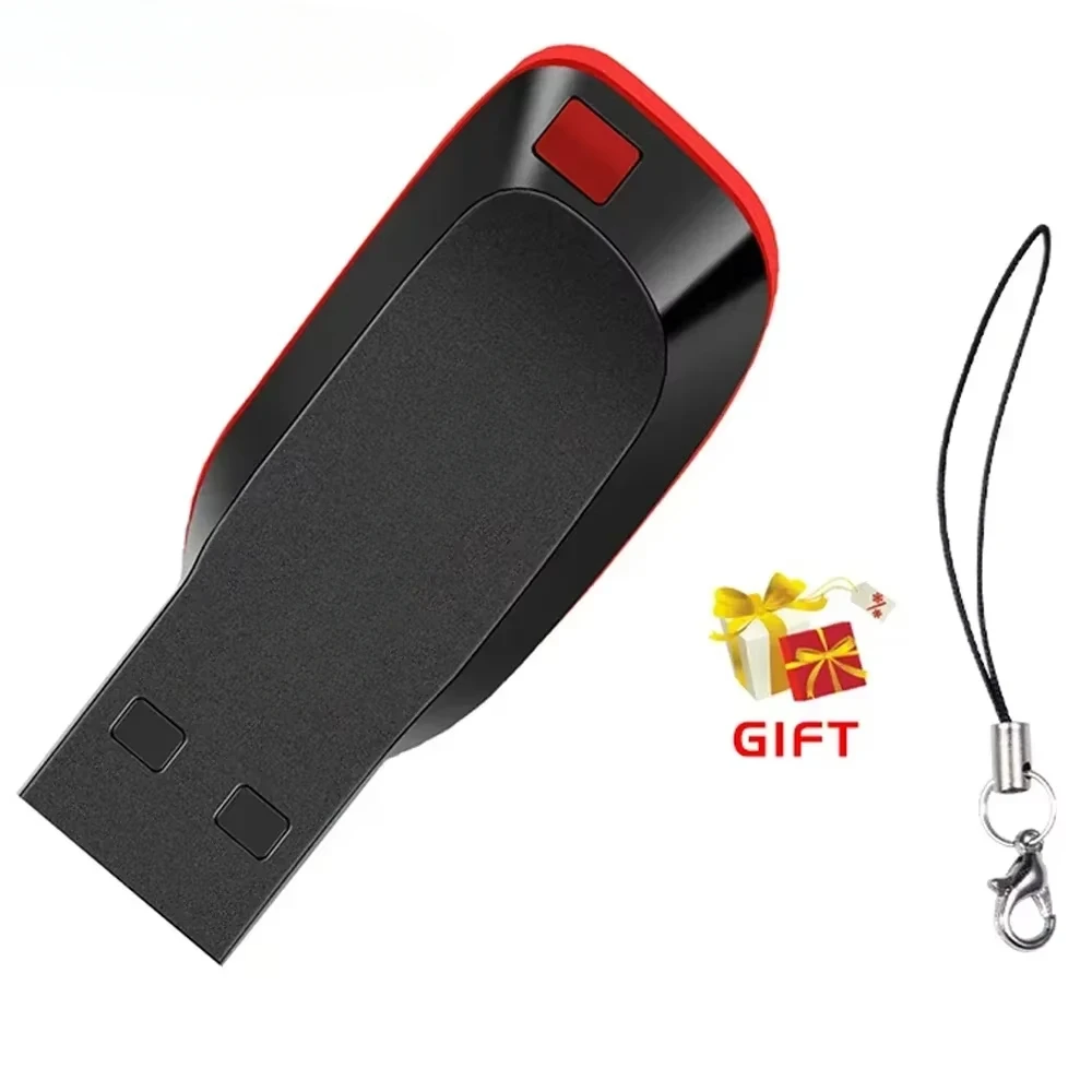 High Speed Genuine USB Flash Drive 128GB Black Pen Drive with Bonus Keychain 64GB Memory Stick 32GB Business Gift 16GB image 4