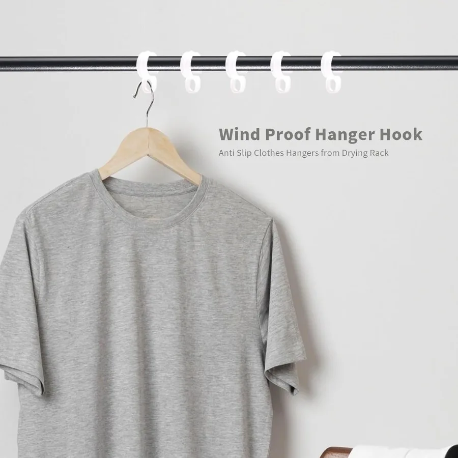 20 قطعة شماعات مقاومة للرياح هوك المضادة للانزلاق شماعات الملابس من تجفيف الرف يندبروف هوك شماعات مشبك لتجفيف الرف قضيب خزانة