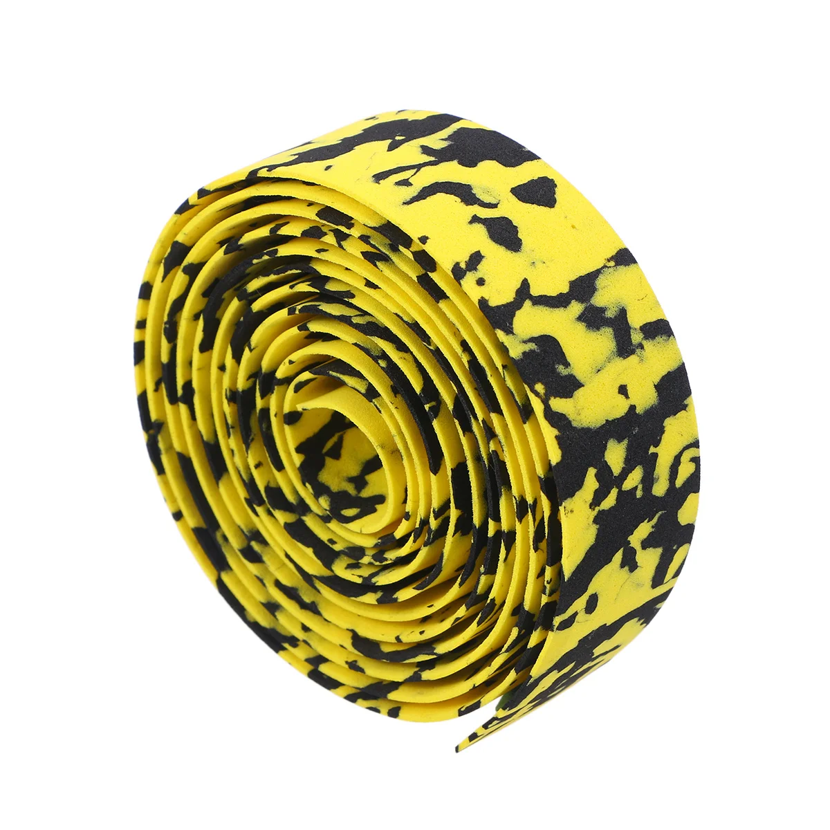 

1Pair PU Handlebar Tape Camouflage Yellow Black Comfortable Lightweight Eva Bike Enthusiast Hand Fatigue Reduction