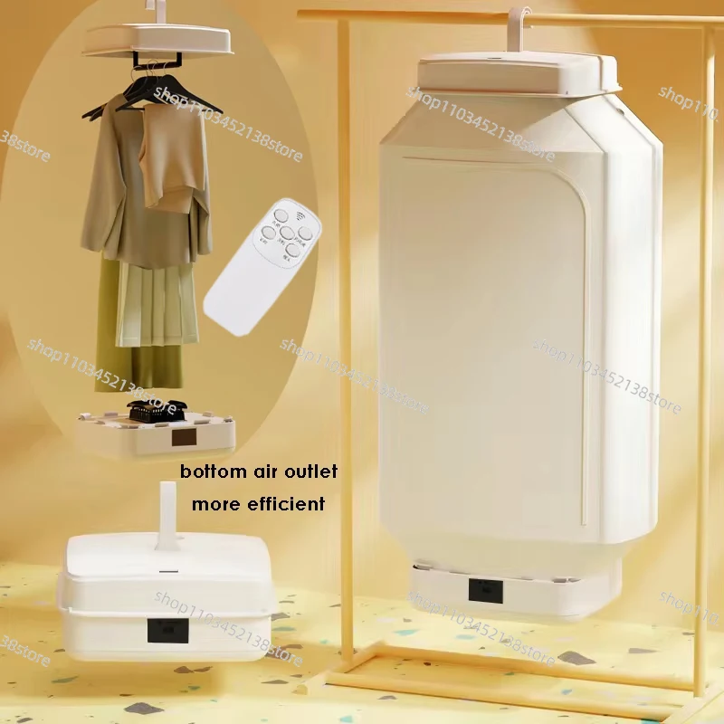 

Electric Clothes Dryer Portable Foldable Warm Air Dryer Machine Bottom Hot Air Outlet Dry with Remote Control