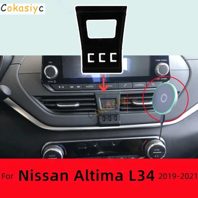 

For Nissan Altima L34 2019 2020 2021 Magnetic Car Phone Holder Stand Wireless Charging Special Fixed Bracket Base Mount