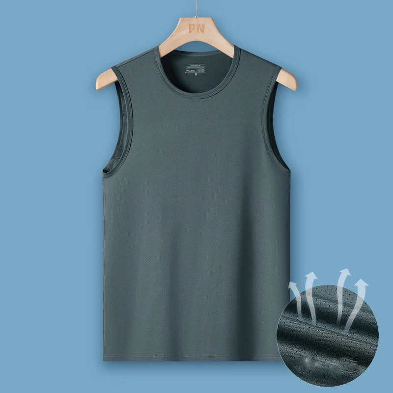 

Fashion O-Neck All-match Solid Color Tank Top T-Shirts Men's Clothing 2024 Summer Loose Korean Tops Casual Sleeveless Tee Shirt