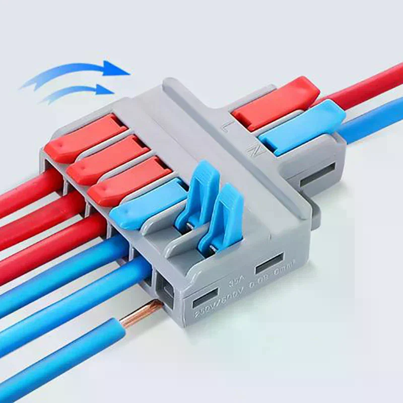 High Quality Quick Splitter 2 in 4/6 Out Wire Connector Universal Wiring Cable Connector for Daily Life & Work Needs