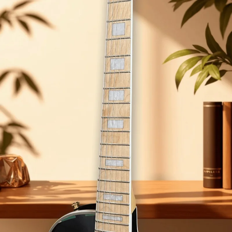 Hot Sales 6 String LP Style Electric Guitar Camouflage Circle Pattern HH Pickups Fixed Bridge Metal Hard Rock Stage Guitar