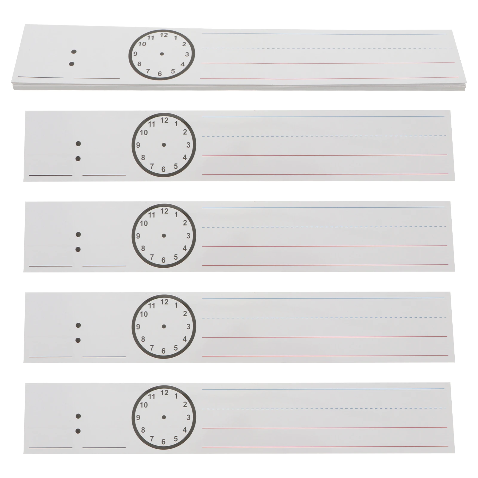 20 Pcs Flash Card Office Supplies Dry Erase Board Sentence Strips for Teachers Dividing Line Paper