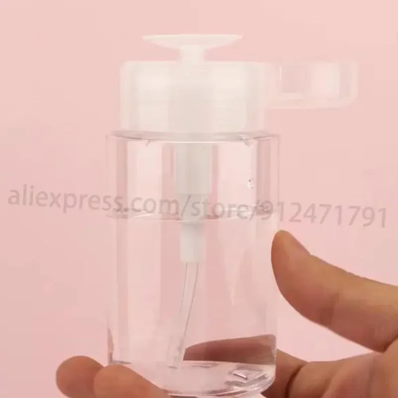 150 مللي زجاجات إعادة الملء للأظافر فارغة واضح الصحافة مضخة موزع مسمار الفن مزيل طلاء الأظافر الأنظف زجاجة ماكياج مانيكير أداة