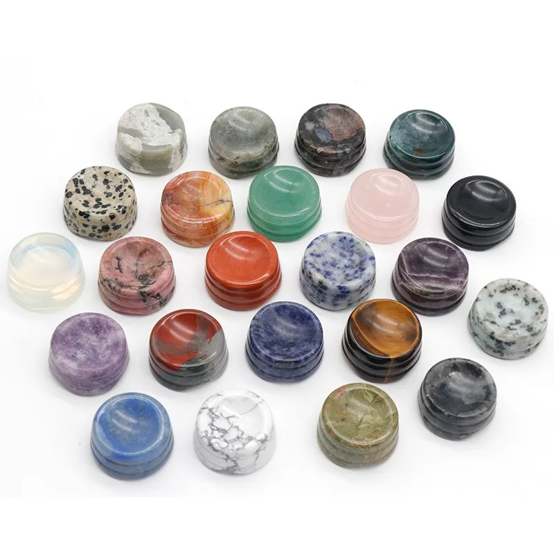 Worry stones thumb crystal Natural Healing Crystal Therapy Reiki Massage Chakra Worry Gemstone Reiki Healing Stand Base Sphere