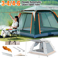Portable Outdoor With Top Cover Windows Tent Fully Automatic Quick Opening Tent 4-6/3-4 Person Self Driving Camp Tent Rain Proof