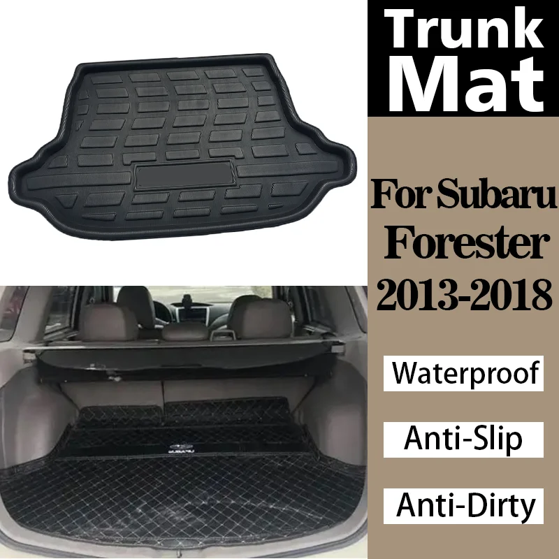 

Коврики в багажник автомобиля для Subaru Forester 2013 2014-2018, подставка для багажника, напольный коврик, ковер, грязевой коврик, напольный коврик, водонепроницаемый противоскользящий лоток