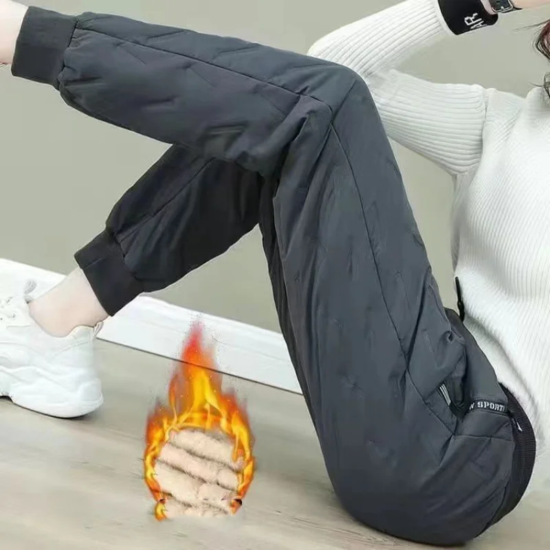 Winter Casual Pants Home Man Baggy Black Men thickened for warmth Clothing Autumn 2025 Men's Clothes Sports Sweatpants Y2k Cargo