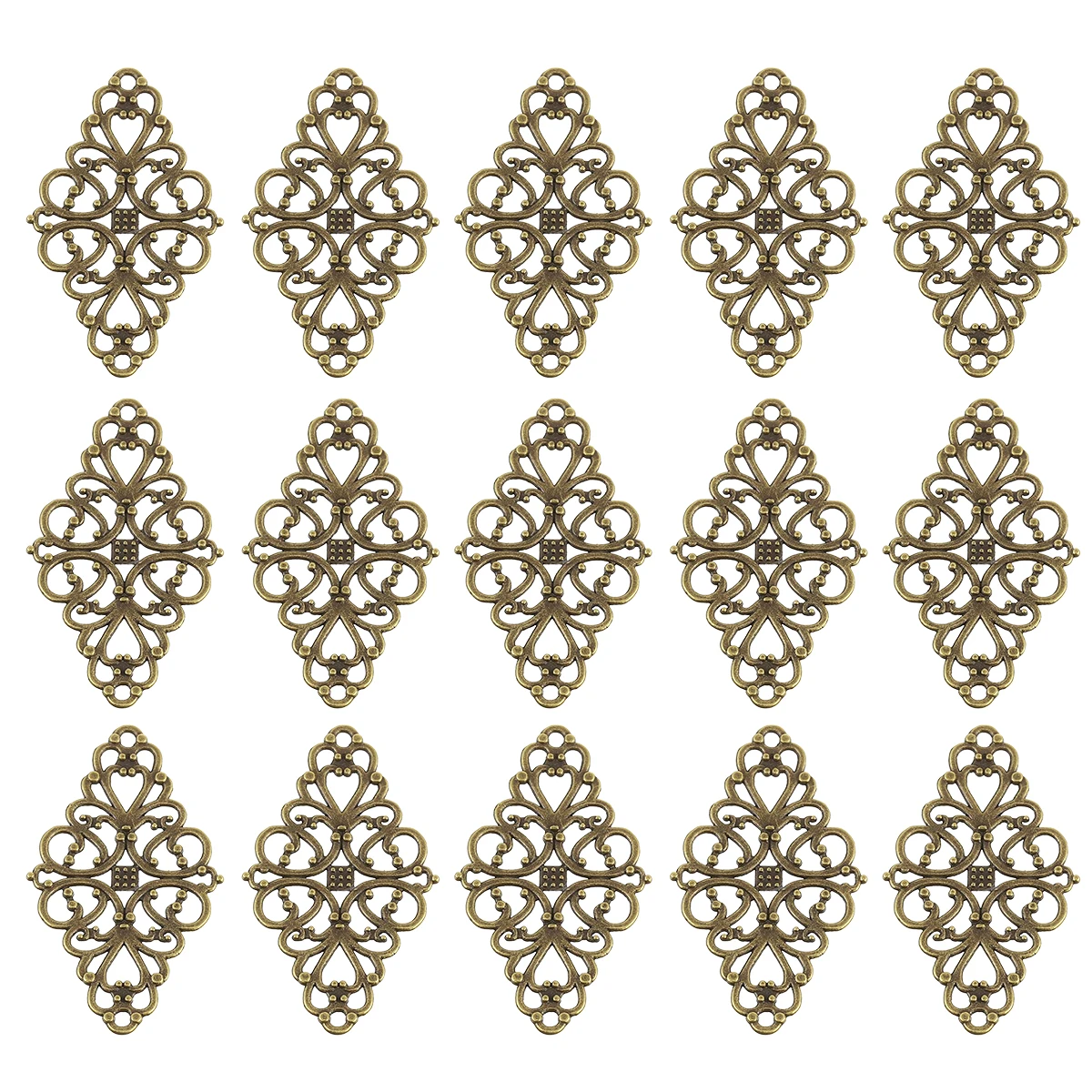 

40pcs Vintage Alloy Charms Jewelry Making Supplies Durable DIY Metal Decorations Bracelet Necklace Accessories