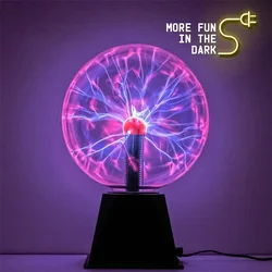 3/8 pollici Sound Control Magic Plasma Ball Lamp LED Night Light Atmosphere Touch Glass Plasma Light Christmas Party Decor Lighting