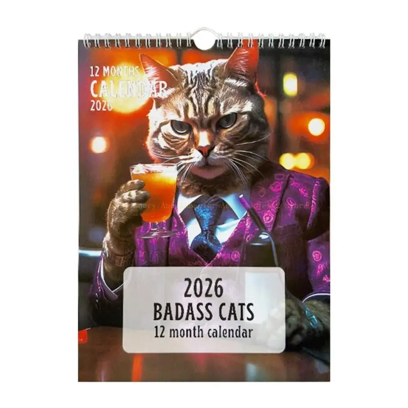 

2026 Wall Hanging Design Artistic Calendar Tear Resistant Paper Clear Date Calendar Monthly Wall Decorations Calendar