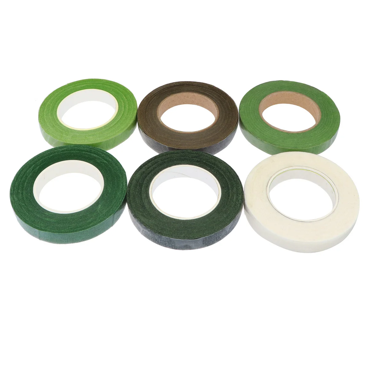 6 لفات من شريط الزهور الخضراء سهل الاستخدام شريط تشكيلة الزهور لأكاديل القصاصات ذاتية الصنع وأشرطة ملونة لتزيين العطلات #6