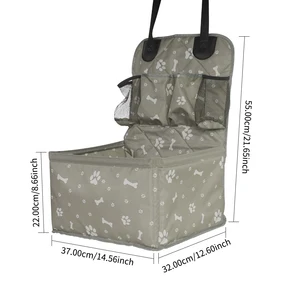 Car seat with storage pockets, risk resistant, durable pet booster, front and medium dog seat Main Main Sales Cart PET - №6