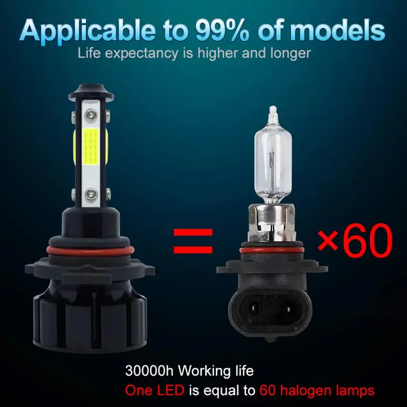 Led Car Lights 9v-36v Non-destructive Installation Plug And Play Efficient And Safe Durable 360 ° No Dead Angle Lighting 6000k