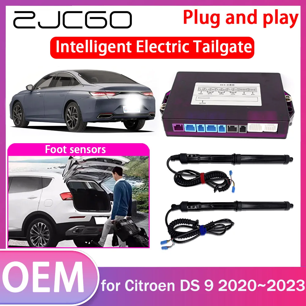 ZJCGO Electric Tailgate Lift Drive Trunk Opening Tail Gate Lift Soft Close for Citroen DS 9 2020 2021 2022 2023